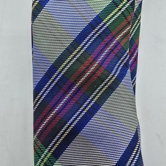Men's Necktie New Green Blue Striped Penguin by Munsingwear Size 60 By 2.5 Inch - Picture 3 of 7